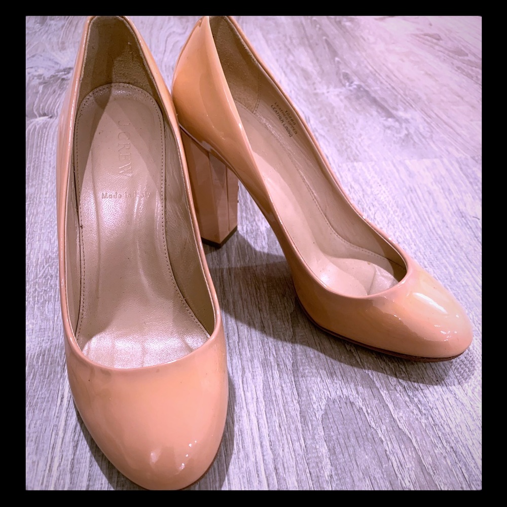 J. Crew Nude Patent Leather Heels